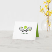 Carte d'anniversaire de tennis humoristique (Fleur jaune)