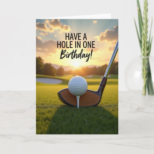 Carte d'anniversaire de terrain de golf (Devant)