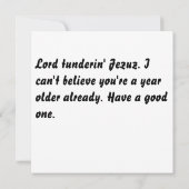 Carte d'anniversaire de Terre-Neuve (Dos)