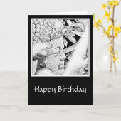 Carte d'anniversaire de tête de Bouddha (croquis (Fleur jaune)