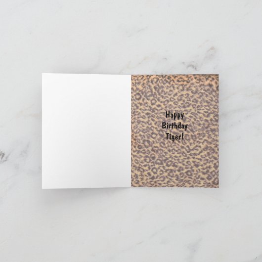 Carte d'anniversaire de Tiger Cub (Intérieur)