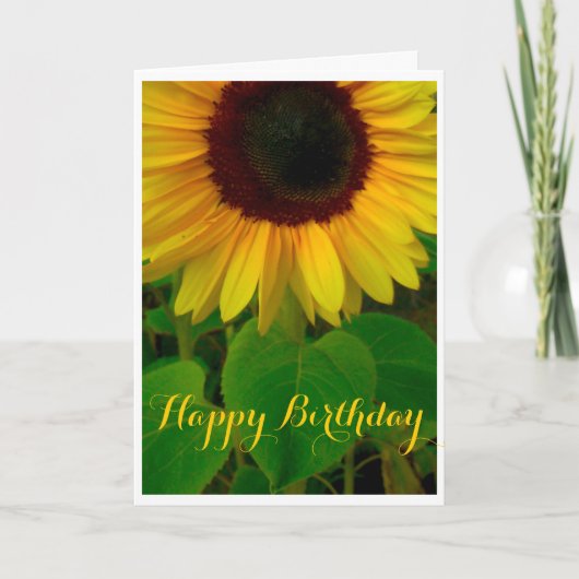 Carte d'anniversaire de tournesol (Devant)