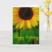 Carte d'anniversaire de tournesol (Fleur jaune)