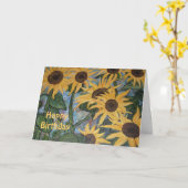 Carte d'anniversaire de tournesol (Fleur jaune)