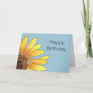 Carte d'anniversaire de tournesol