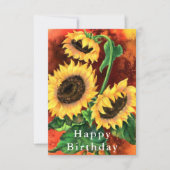 Carte d'anniversaire de tournesol (Devant)
