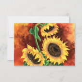 Carte d'anniversaire de tournesol (Dos)