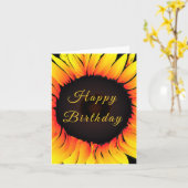 Carte d'anniversaire de tournesol (Fleur jaune)