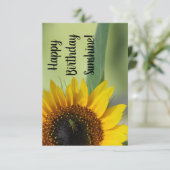 Carte d'anniversaire de tournesol (Debout devant)