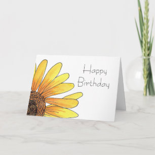 Carte d'anniversaire de tournesol