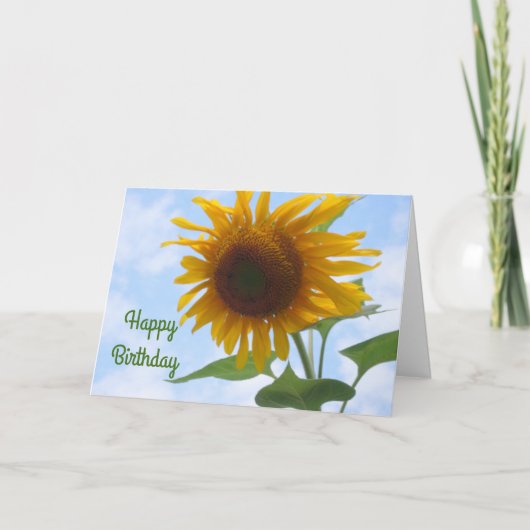 Carte d'anniversaire de tournesol (Devant)