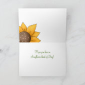 Carte d'anniversaire de tournesol (Intérieur)