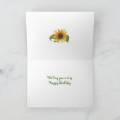 Carte d'anniversaire de tournesol (Intérieur)