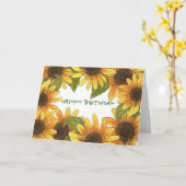 Carte d'anniversaire de tournesol (Fleur jaune)