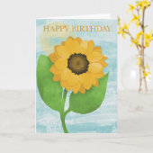 Carte d'anniversaire de tournesol (Fleur jaune)