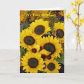 Carte d'anniversaire de tournesol (Fleur jaune)