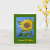 Carte d'anniversaire de tournesol (Fleur jaune)