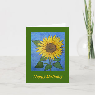 Carte d'anniversaire de tournesol