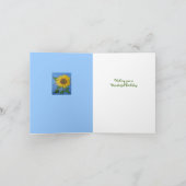 Carte d'anniversaire de tournesol (Intérieur)
