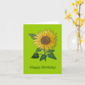 Carte d'anniversaire de tournesol (Fleur jaune)