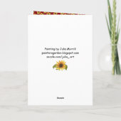 Carte d'anniversaire de tournesol (Dos)