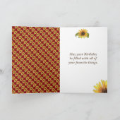 Carte d'anniversaire de tournesol (Intérieur)