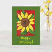 Carte d'anniversaire de tournesol (Fleur jaune)