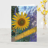 Carte d'Anniversaire de Tournesol Nature (Fleur jaune)