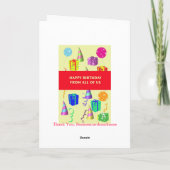 Carte d'anniversaire de tous les nous (Dos)