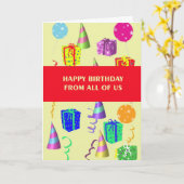 Carte d'anniversaire de tous les nous (Fleur jaune)