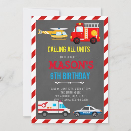 CARTE D'ANNIVERSAIRE DE TRANSPORT DE VÉHICULES D'U (Devant)