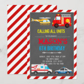 CARTE D'ANNIVERSAIRE DE TRANSPORT DE VÉHICULES D'U (Devant / Derrière)