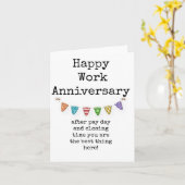 Carte d'anniversaire de travail amusant pour collè (Fleur jaune)