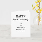Carte d'anniversaire de travail, Simple, Tapée, Ca (Fleur jaune)