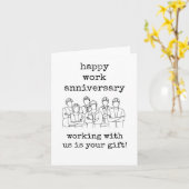 Carte d'anniversaire de travail, Travailler avec n (Fleur jaune)