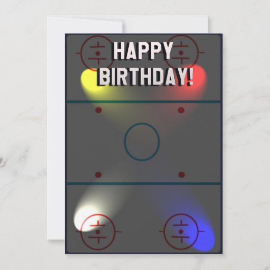 Carte d'anniversaire de trivia de hockey (Devant)