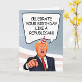 Carte d'anniversaire de Trump - Célébrez comme un  (Fleur jaune)