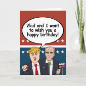 Carte d'anniversaire de Trump Poutine - Vladamir e (Devant)