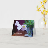 Carte d'anniversaire de tulipe de lavande (Fleur jaune)