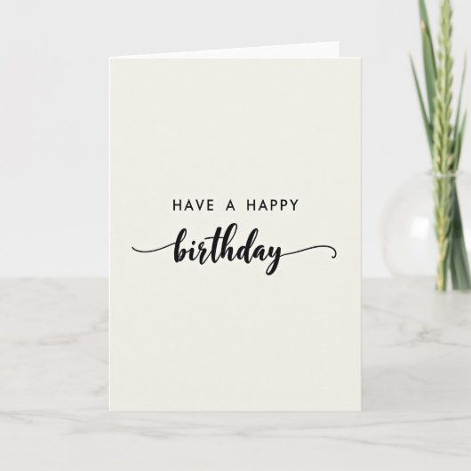 Carte d'anniversaire de type fluide (Devant)