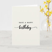 Carte d'anniversaire de type fluide (Fleur jaune)
