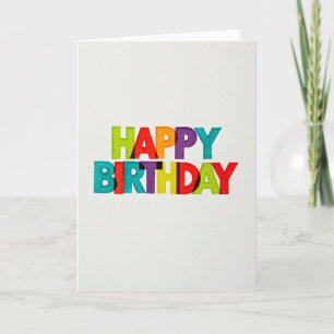 Carte d'anniversaire de type vibrant