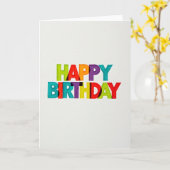 Carte d'anniversaire de type vibrant (Fleur jaune)