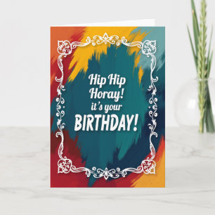 Carte d'anniversaire de typographie jubilatoire