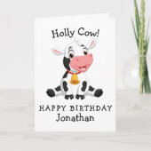 carte d'anniversaire de vache (Devant)