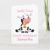 carte d'anniversaire de vache (Devant)