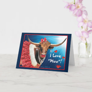 Carte d'anniversaire de vache comique