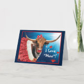 Carte d'anniversaire de vache comique (Devant)