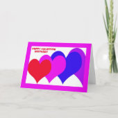 Carte d'anniversaire de Valentine -- Coeurs (Devant)