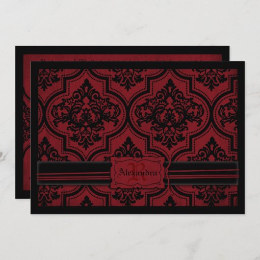 Carte d'anniversaire de vampire (Devant / Derrière)